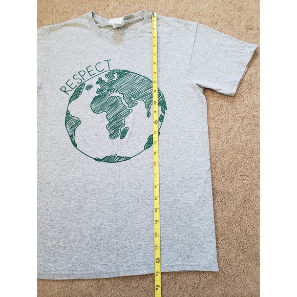 Y2k Delta Tag Respect The Earth Graphic T-shirt Gray Adult Unisex Size Small - Picture 5 of 5